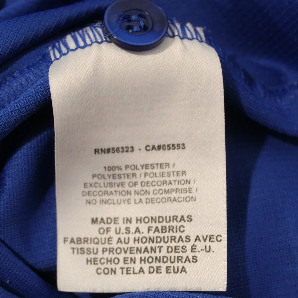 Nike Mens Dri-FIT Polo Shirt Blue White Piping Short Sleeve SP120711HBS Large‎